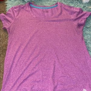 purple athletic shirt